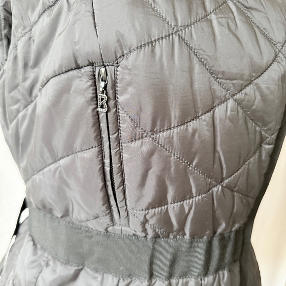 SONIA BOGNER QUILTED PUFFER VEST MOTO 2- WAY ZIP BELTED APRES SKI SPORTY LUXE 12 - Picture 9 of 13
